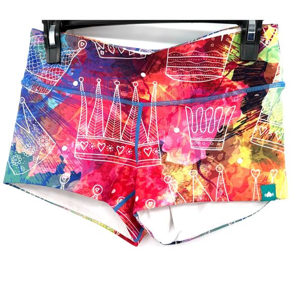 wodbottom Pants - Wodbottom Size Small Booty‎ Shorts Rainbow Crown Exercise Athleticwear Active